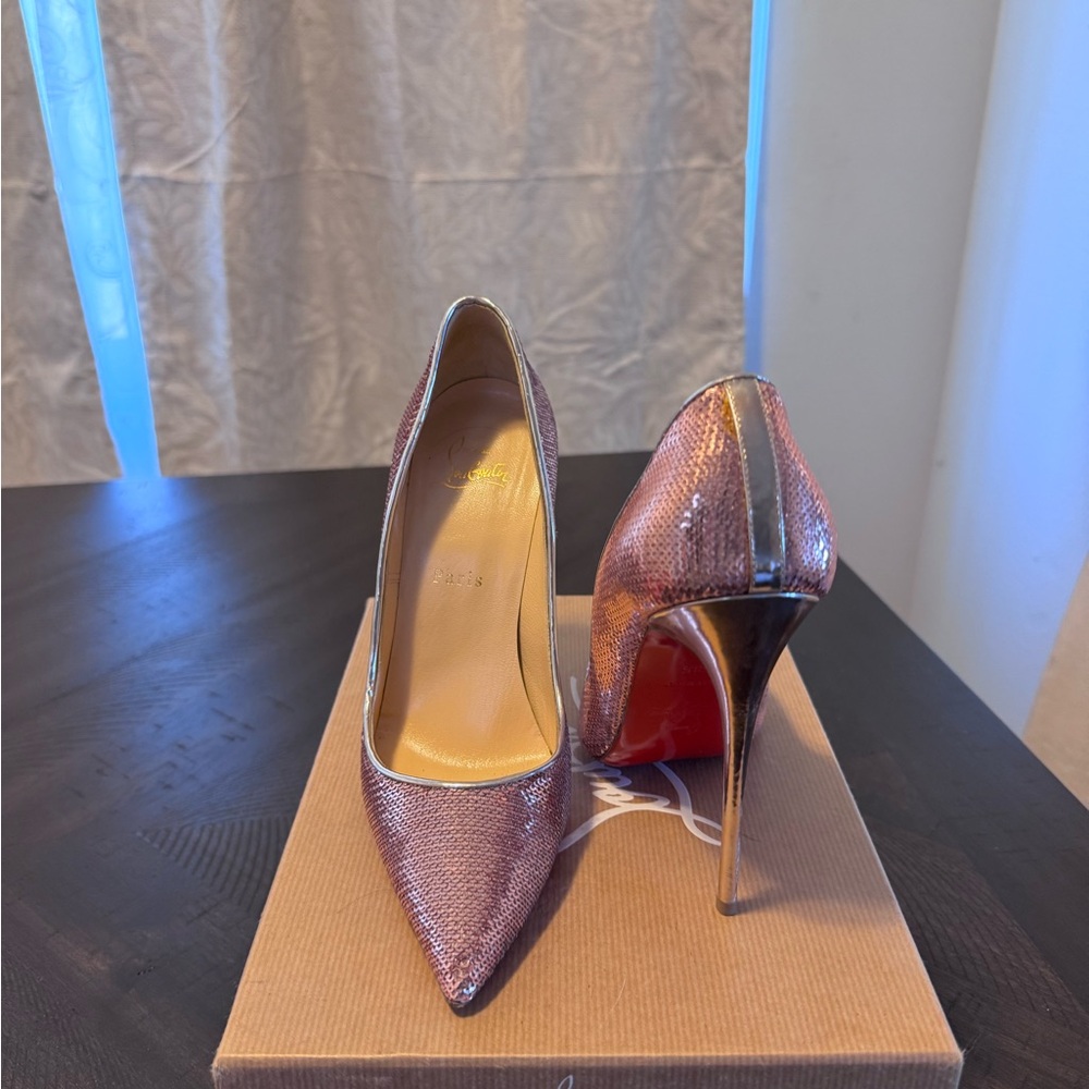 Christian Louboutin Pink and Red Stiletto Heels - Picture 4 of 4